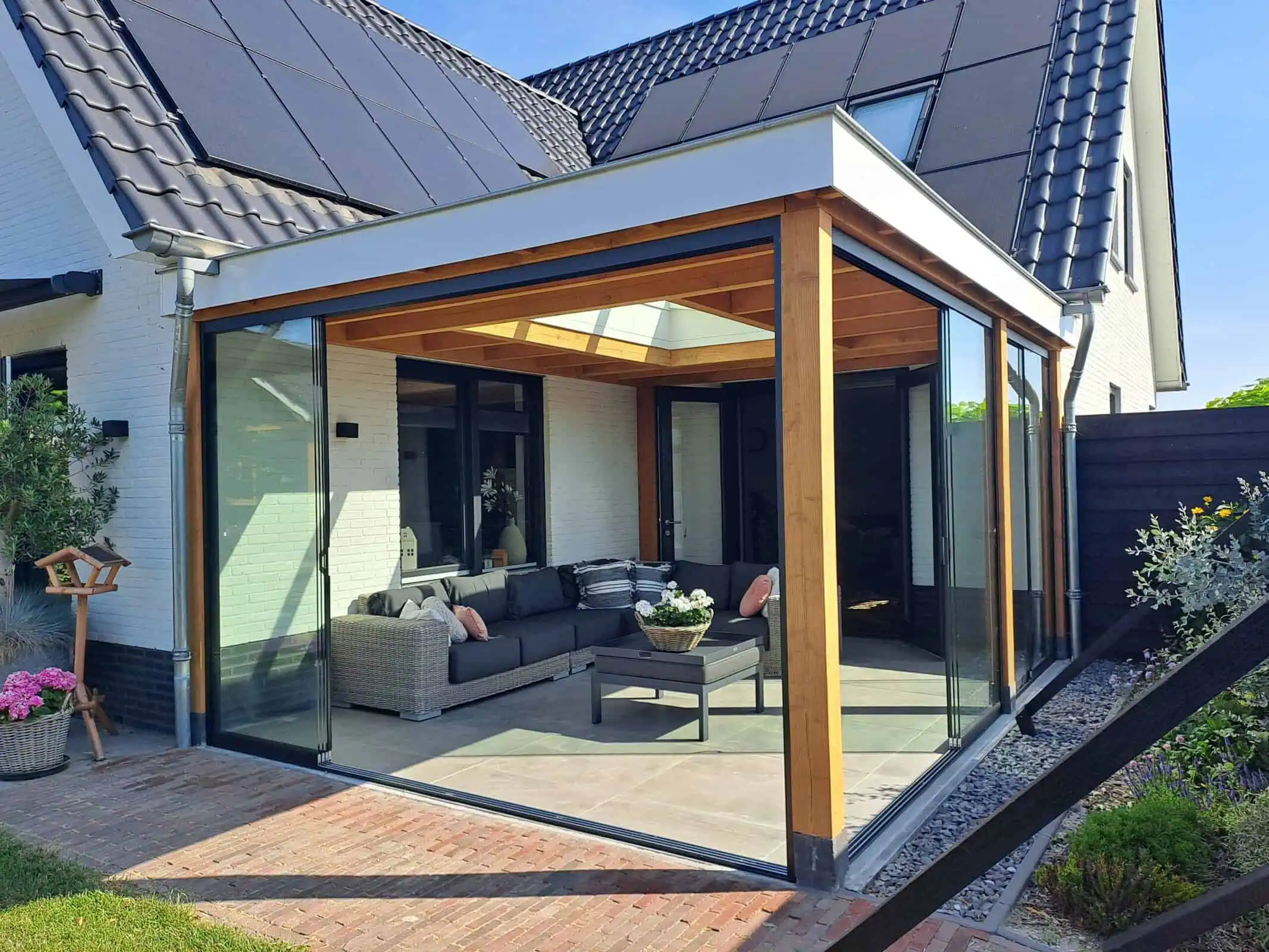 Glazen schuifwand - Complete glasschuifwand 8 Glazen schuifwand – Complete glasschuifwand