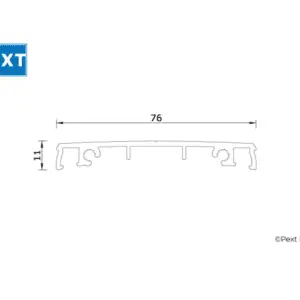 Alternative view of Afdekprofiel Nok zadeldak 78mm - 10 graden + beglazingsrubber 2,5mm