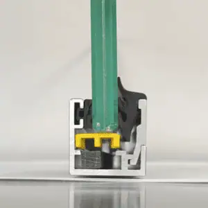 klem-klik profiel doorsnede opbouw