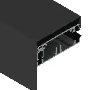 Set 4 - Zijsluitprofiel aluminium 78mm: Onderprofiel + Afdekprofiel alu brut + vullat 10mm + Sier Kliklijst 1 lange lip zwart, antraciet of wit