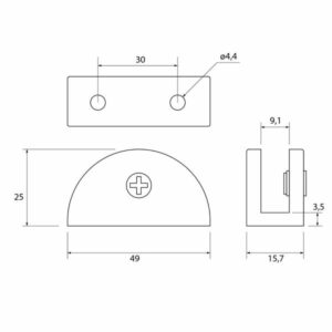 glasplaatdarger half rond tekening