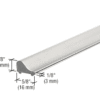 Douchedorpel - Lekdorpel - gepolijst chroom - lengte 95cm - hoogte 10mm 1 douchedorpel
