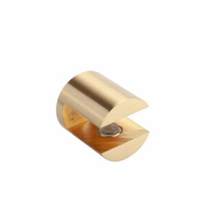glasplaatdrager mat messing