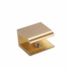 Glasplaatdrager - mat goud - 30x30mm 1 glasplaatdrager mat messing