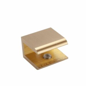 glasplaatdrager mat messing