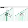 Glasklem RVS glas-glas 180 graden rechte verbinder - 2 stuks - Afbeelding 3