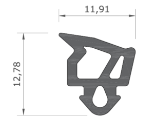 Alternative view of Beglazingsrubber EPDM 6 mm tbv afdekprofiel - afname per mm