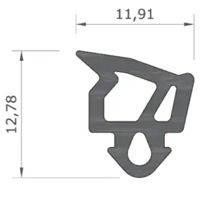 Alternative view of Beglazingsrubber EPDM 6 mm tbv afdekprofiel - afname per mm