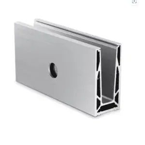 Glas balustrade profiel 0,5 Kn - TL-6081 Alu geanodiseerd of Zwart/RAL- Zijmontage