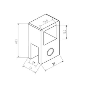 douchecabinestabilisator technische tekening