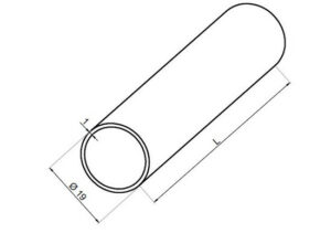 Alternative view of Stabilisatie ø 19 mm L=1500 mm rvs RAL 9005 mat zwart