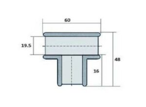Alternative view of Stabilisatie rond 19 mm Ø T-verbinding