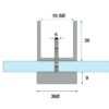 Stabilisatie rond 19 mm Ø glasaansluiting door glas 90° - Afbeelding 2