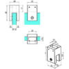 Stabilisatie 20x10 mm glas/ plafondaansluiting - Afbeelding 2