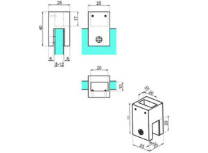 Alternative view of Stabilisatie 20x10 mm glas/ plafondaansluiting