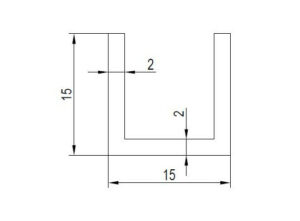 Aluminium U-profiel