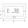 Vierkante U-greep L=273 mm, Glasdikte 6-12 mm - Afbeelding 2