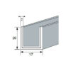 Aluminium U-profiel 20x17x20x2 mm L=3000 mm - Afbeelding 2