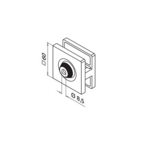 Alternative view of Glasklem, MOD 5200, RVS 304 - 4 stuks