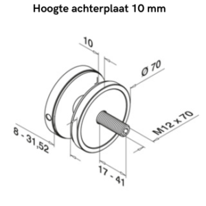 Alternative view of Glasadapter, MOD 0748 RVS 304 - 2 stuks