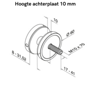 Alternative view of Glasadapter, MOD 0745 RVS 304 - 2 stuks