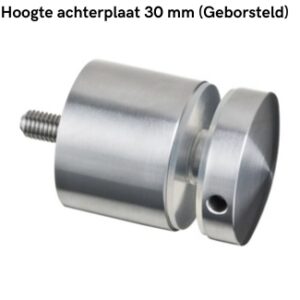 Alternative view of Glasadapter, MOD 0745, Ø60 mm, M10, 316 RVS - 2 stuks