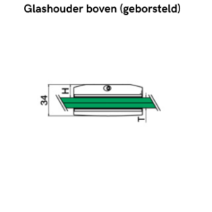 Alternative view of Glashouder voor trapopgang, MOD 5501, RVS 316