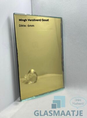Gouden spiegel op maat 6 mm