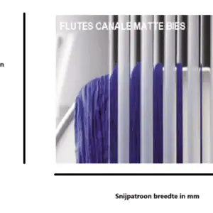 Figuurglas Flutes Canale mat 4mm