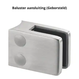 Glasklem - MOD 4200 - glasdikte: 6-12,76 mm - Ø42,4/48,3 mm baluster aansluiting - RVS 316 - 4 stuks