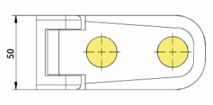 Alternative view of Douchescharnier Bilobina Zamak glas/glas 180°