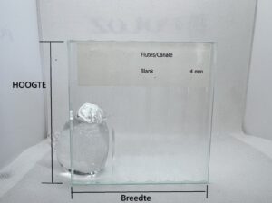 Breedte en hoogte flutes canale glas