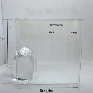 Breedte en hoogte flutes canale glas