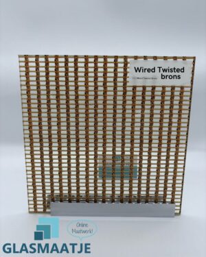 Gelaagd glas met print - Wired twisted brons - 33.3 Gelaagd veiligheidsglas (7,14mm)