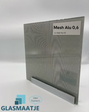 Gelaagd glas met print - Mesh Alu 0,6 - 33.3 Gelaagd veiligheidsglas (7,14mm)