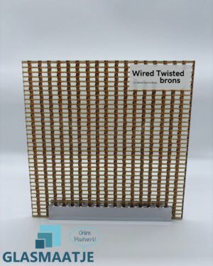 Gelaagd glas met print - Wired twisted brons - 33.3 Gelaagd veiligheidsglas (7,14mm)