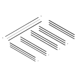 Alternative view of Compleet profielsysteem op maat - profielsysteem Lichtstraat Lessenaar - 58 mm profielen met oplegrubber - excl. glas