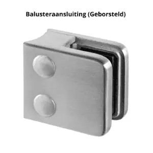 Glasklem - glasdikte: 6-10mm - Ø42,4 mm baluster aansluiting - MOD 2100 - RVS 316 - 4 stuks