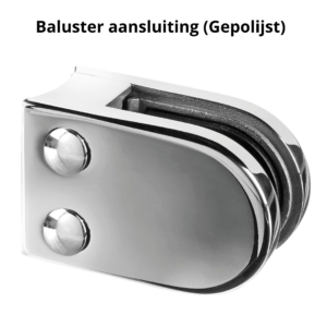 Alternative view of Glasklem, Baluster aansluiting, MOD 2200, RVS 316 - 4 stuks