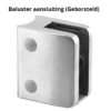 Glasklem, Baluster aansluiting, MOD 2400, RVS 316 - 4 stuks 1 Glasklem