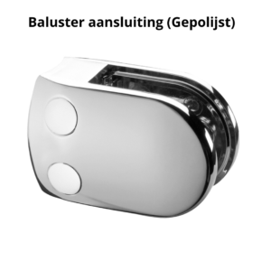 Alternative view of Glasklem, Baluster aansluiting, MOD 2800, RVS 304 - 4 stuks