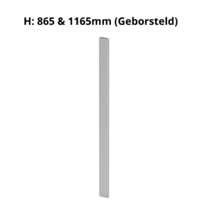 Glasmaatje glas op maat, profielen op maat 37 Alternative view of Baluster, 60x15 mm, topmontage, Easy Alu, MOD 0560, alu