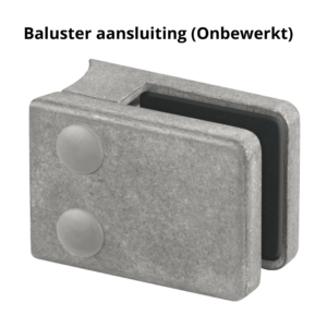 Glasklem, Baluster aansluiting, MOD 4200, zamak - 4 stuks