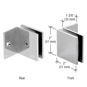 Douche glasklem Vienna 90° wand/glas met kleine steunpoot