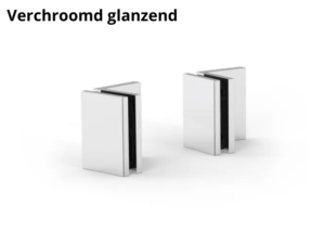 Hoekverbinder Juna glas/wand 90° verchroomd glanzend