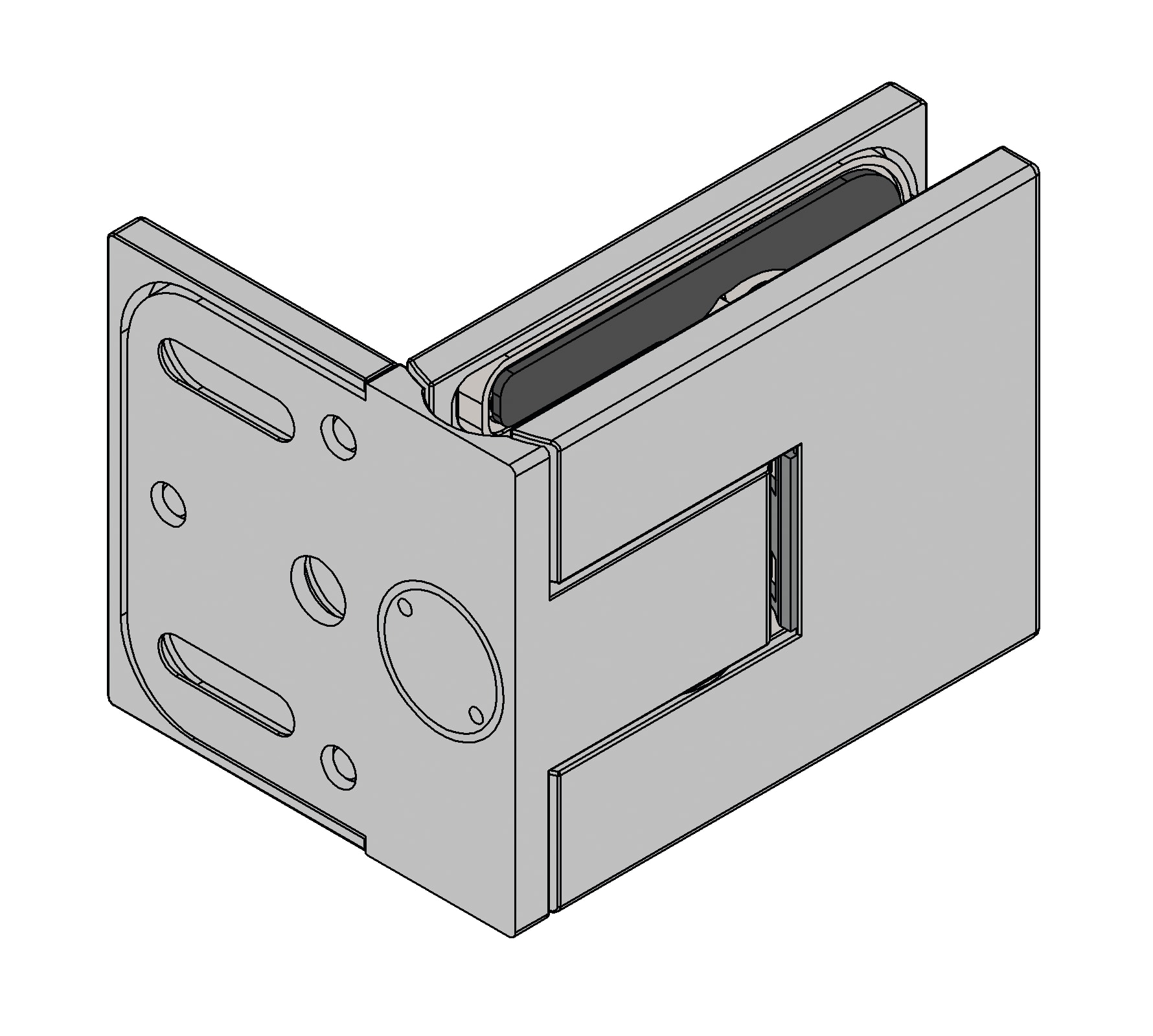 Douchedeur scharnier Juna glas/wand 90° - per 2 stuks 12 Douchedeur scharnier Juna glas/wand 90° technische tekening