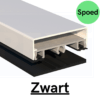 SPOED - Set 1 - Midden klemprofiel 58mm: 4 meter - Zwart RAL 9005 1 Spoed zwart Midden klemprofiel set 1