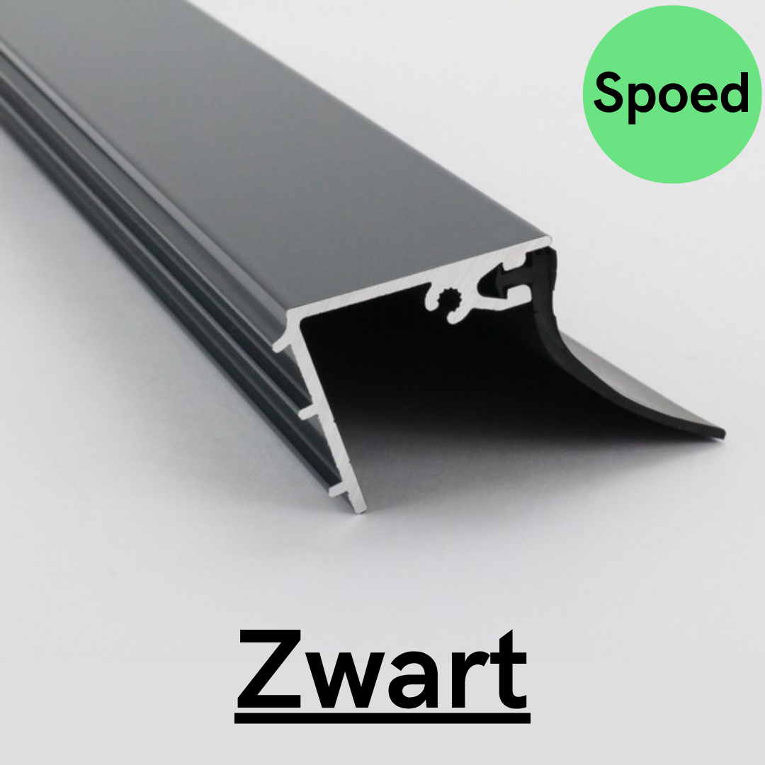SPOED – Muuraansluitprofiel aluminium – 7 meter – Zwart RAL 9005 3 SPOED – Muuraansluitprofiel aluminium – 7 meter