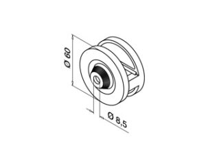 Alternative view of Glasklem, MOD 4600, zamak - 4 stuks