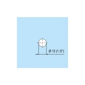 Alternative view of Vierkante deurknop 20 x 20 mm, glasdikte 6-10 mm